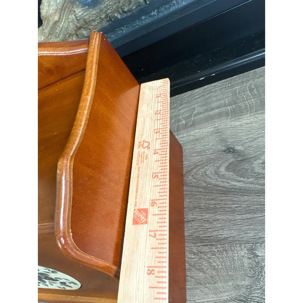 Vintage 70's  VTG POMERANTZ Wooden Bread Box Fruit Motif